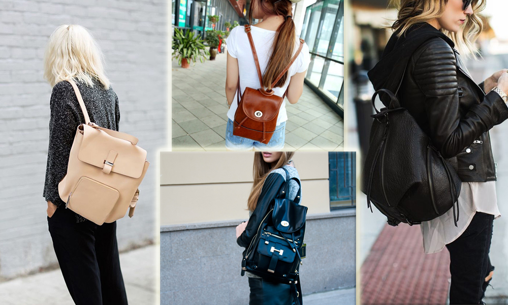 Стильный рюкзак в образе современной девушки