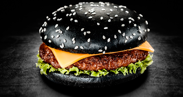 чёрный гамбургер