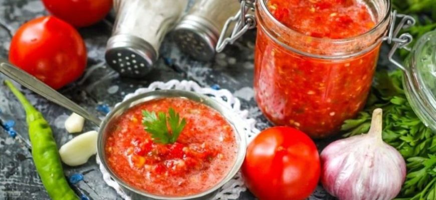 Аджика из помидор и чеснока рецепт классический