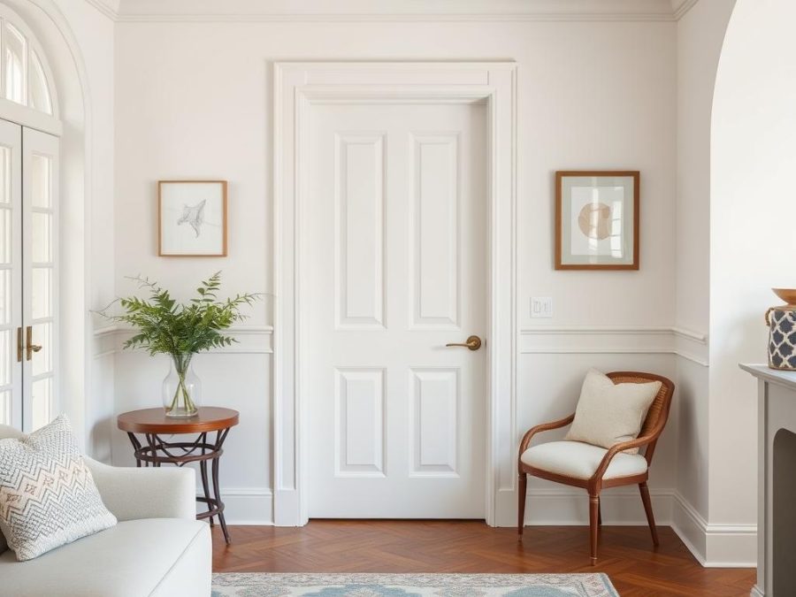 A white door is a comfortable, beautiful piece of interior design фото