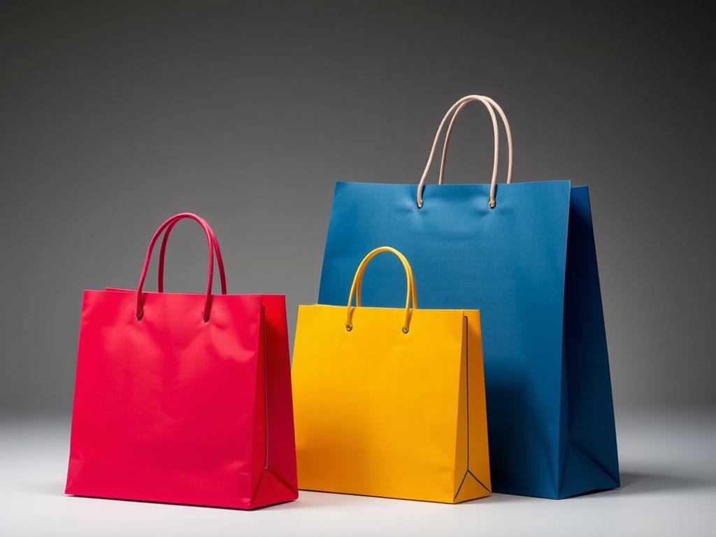 Bags made of designer paper emphasize the brand's statusфото
