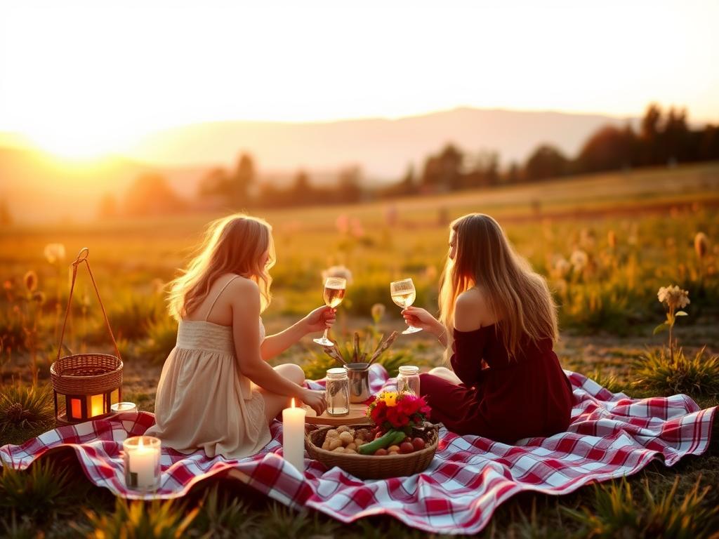 Romantic picnic for twoфото