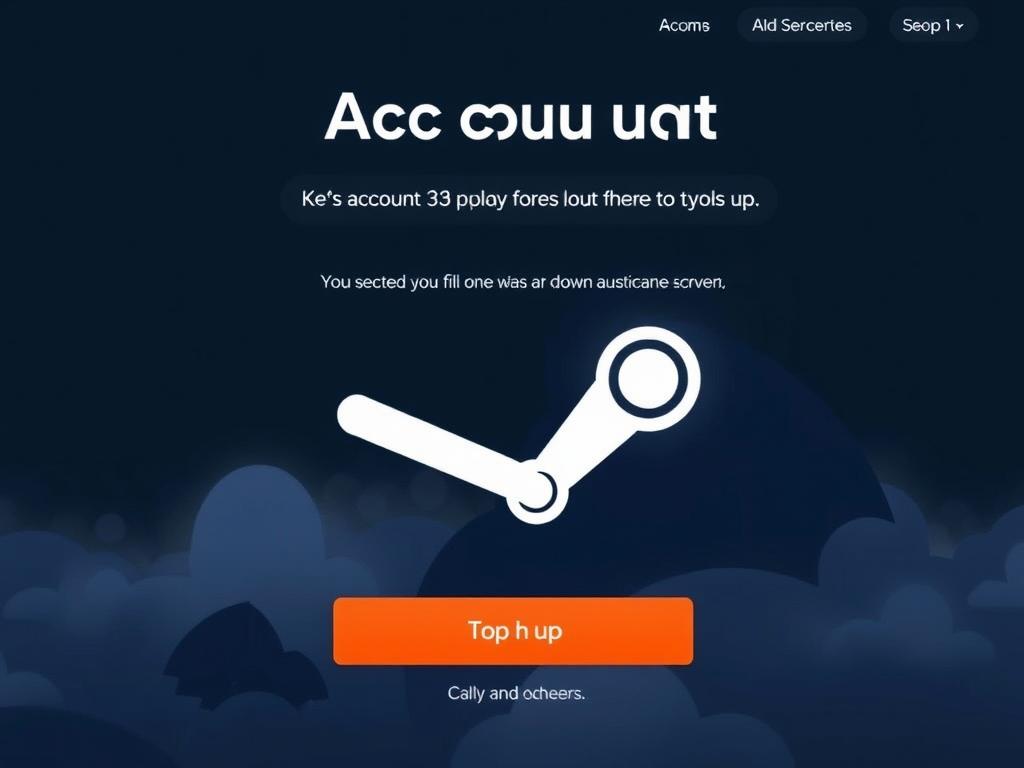 account top-up in Steamфото
