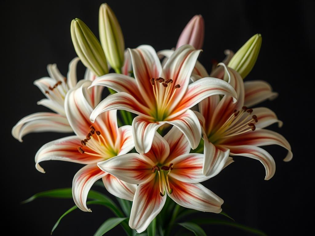 a bouquet of liliesфото