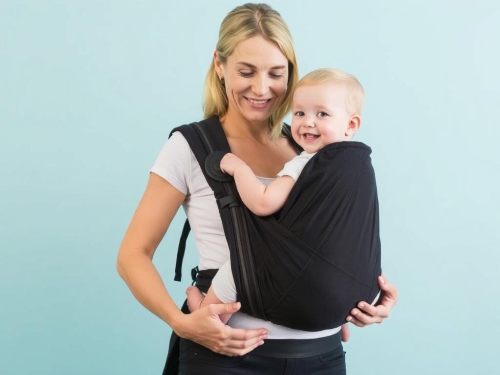 A sling or an ergonomic carrier makes caring for a child easier. A sling or an ergonomic carrier makes caring for a child easier.фото