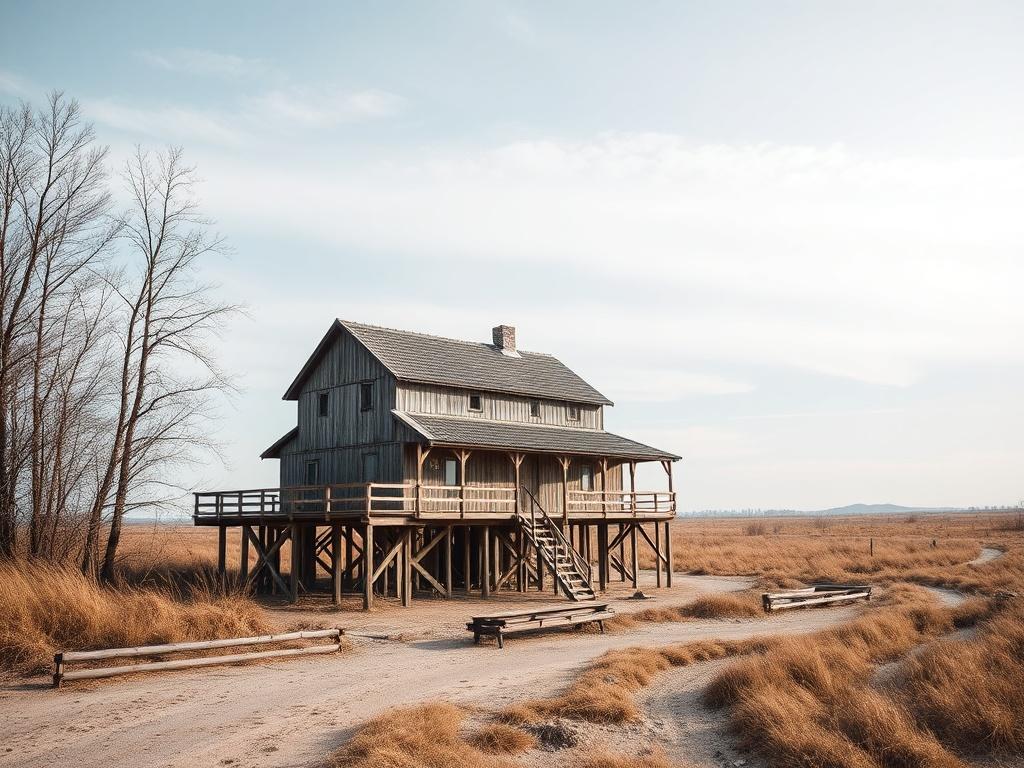 building on stiltsфото