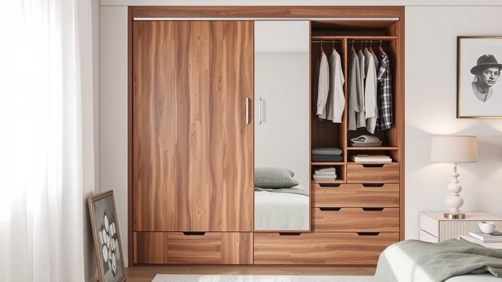 Sliding-door wardrobe with a mirror and drawers: how to choose a convenient storage system. Sliding-door wardrobe with a mirror and drawers: how to choose a convenient storage system.фото